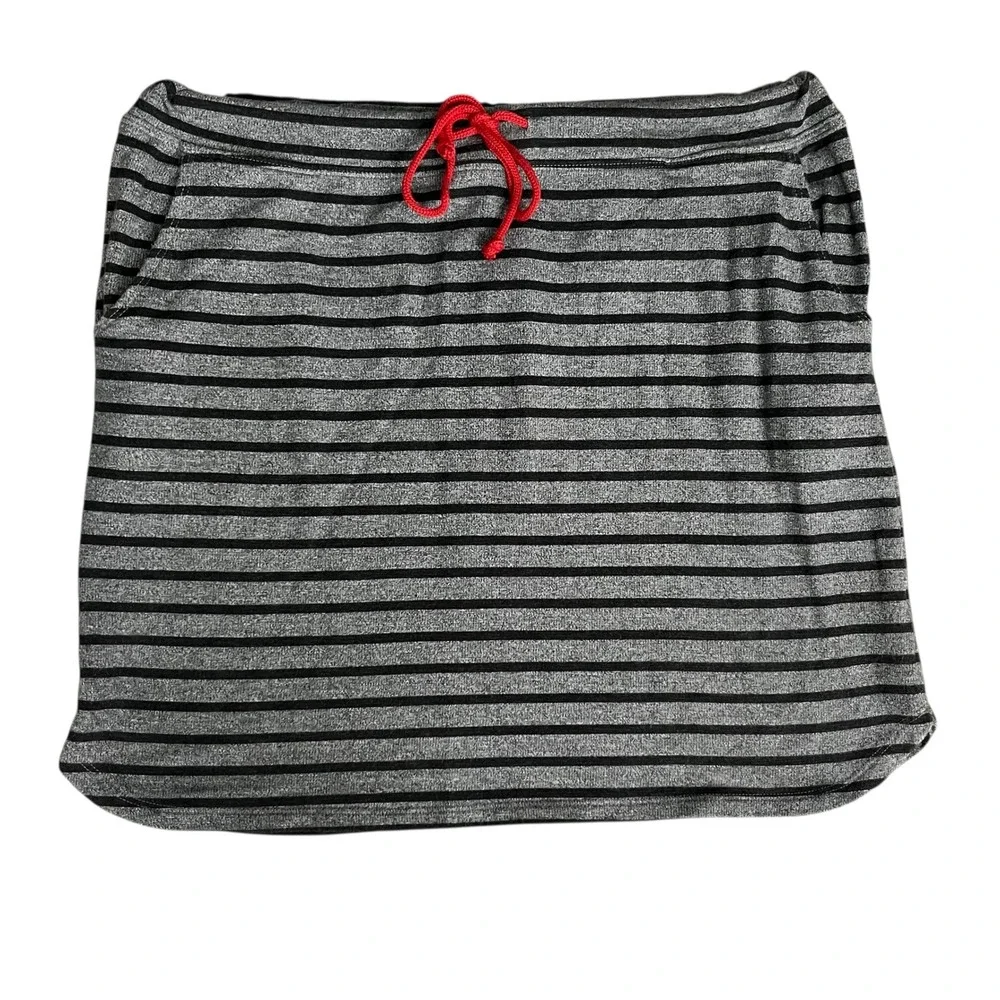 Sundry by Evereve Striped Mini Skirt‎ Grey Black Size 3 Large